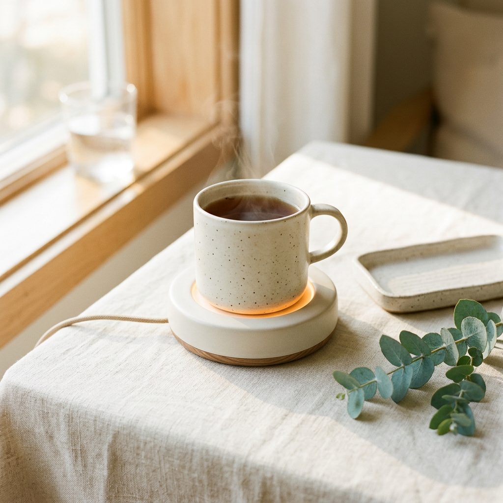 Smart USB Coffee Mug Warmer with Pressure-Induced Auto On/Off