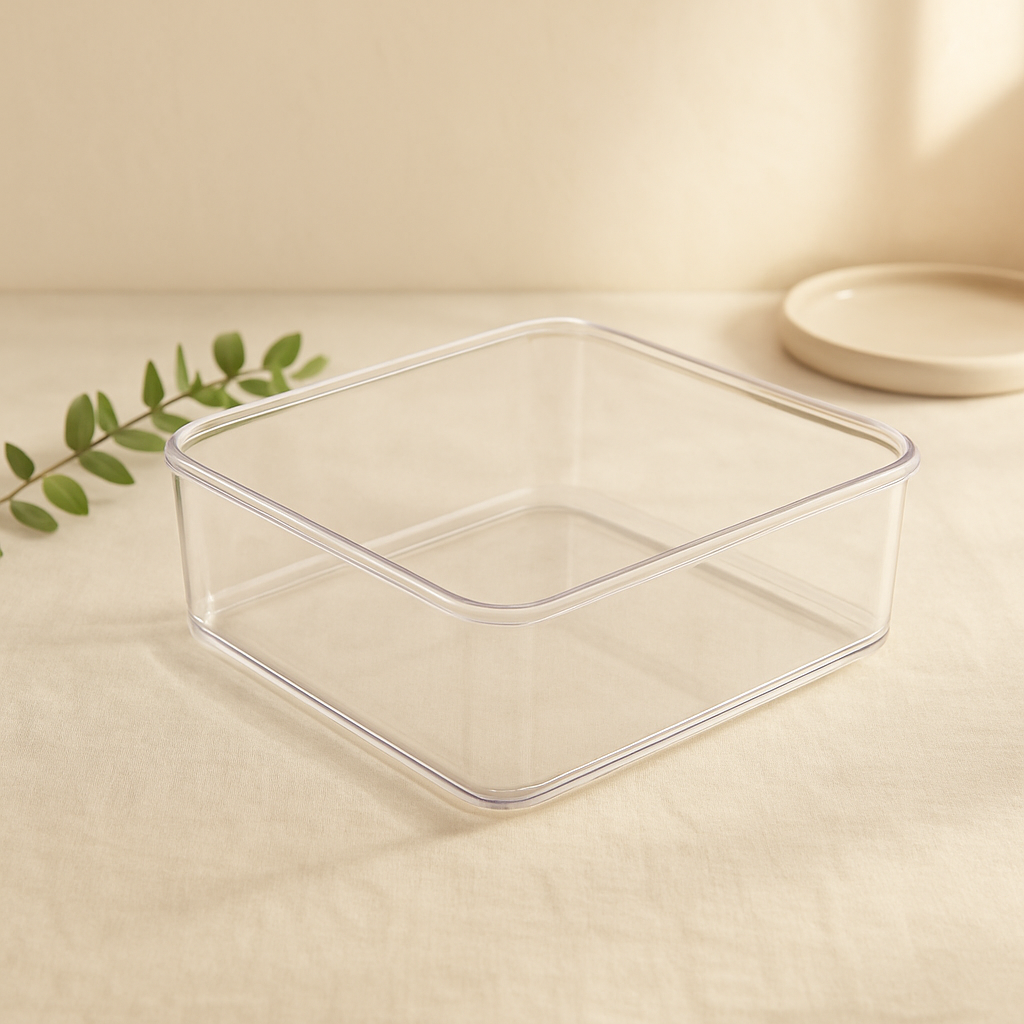 Utopia Home Plastic Stackable Storage Bins for Fridge, 8‑Pack, Clear