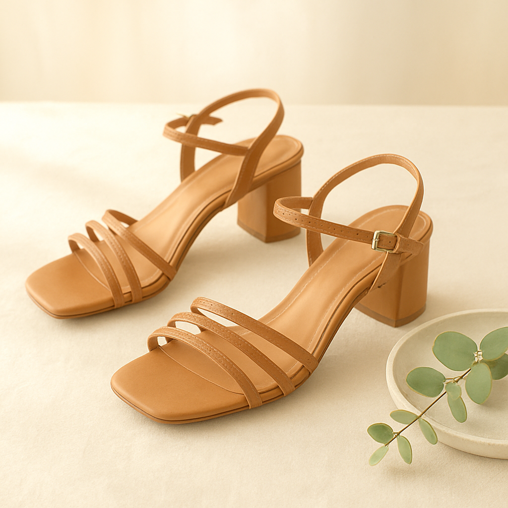 Naturalizer June Strappy Low Block Heel Dress Sandal