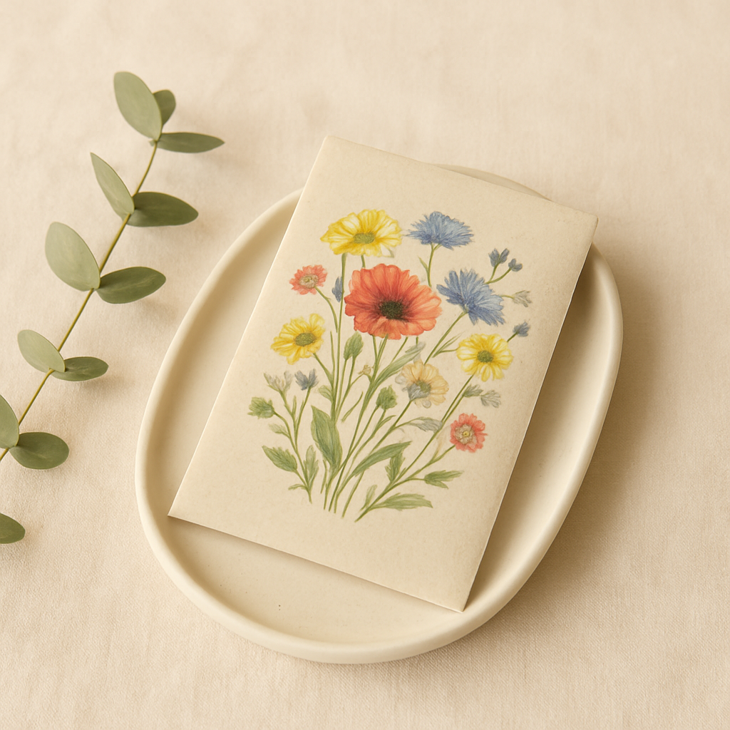 FYSUIMU “Let Love Grow” Wildflower Seed Packets (Self‑Adhesive Envelopes)