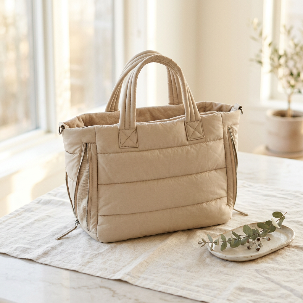 BAGSMART Expandable Puffer Work Tote Bag