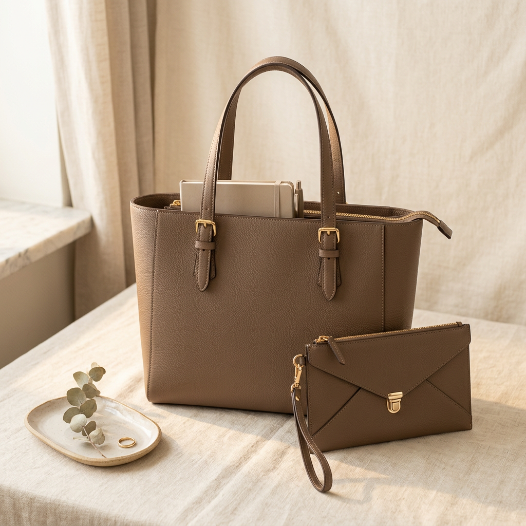 LOVEVOOK Work Tote Bag with Matching Clutch