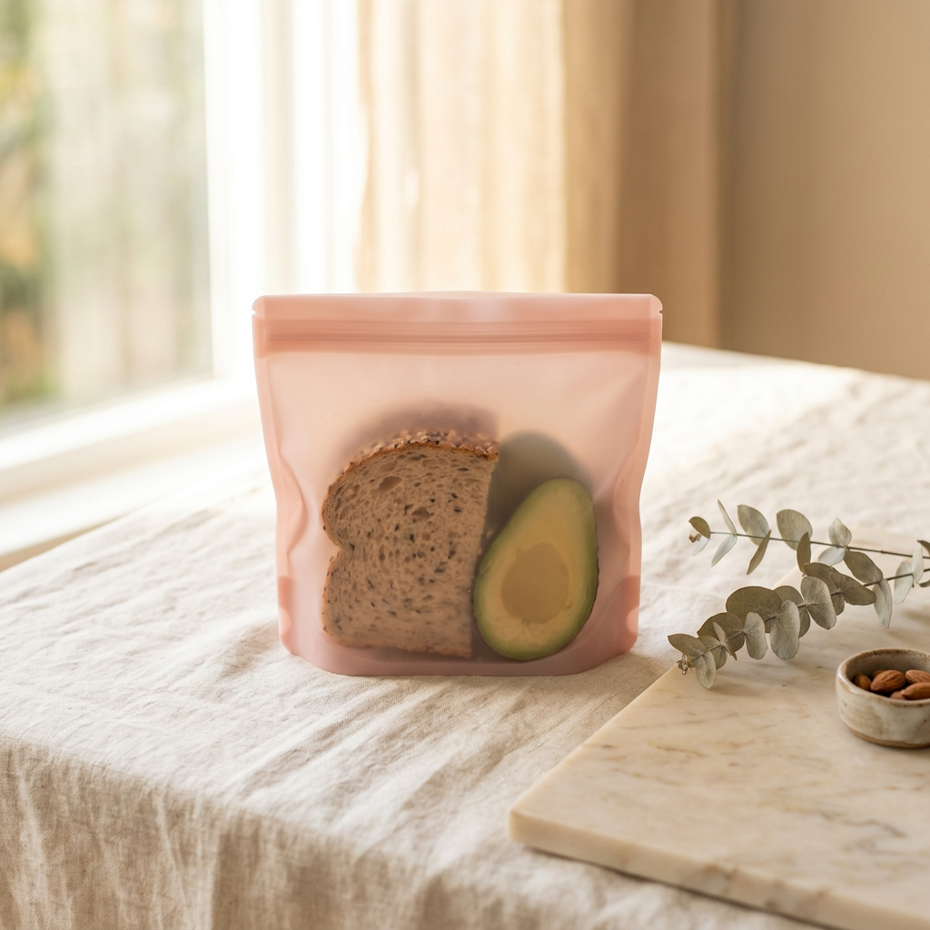 Zip Top Reusable 100% Platinum Silicone Bag (Sandwich)