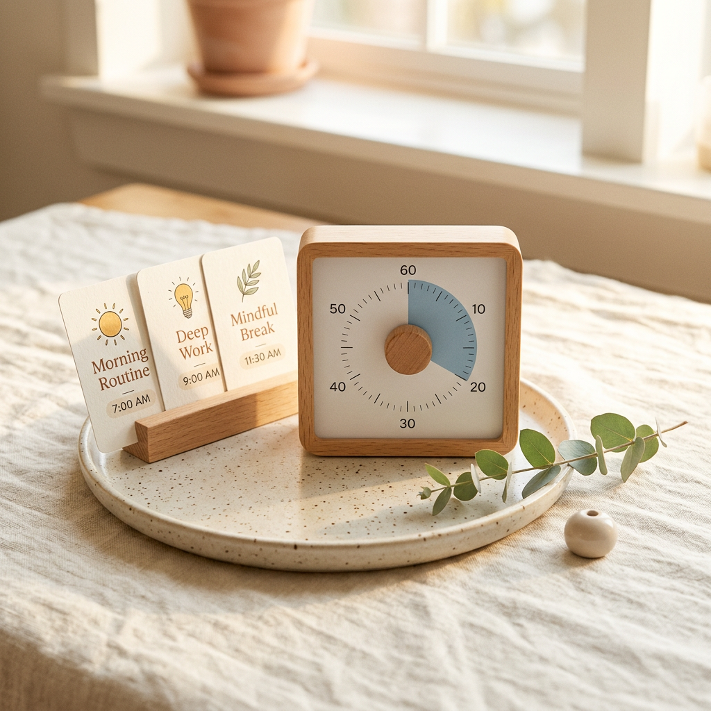 TIME TIMER 8-Inch Visual Timer with Visual Schedule Package