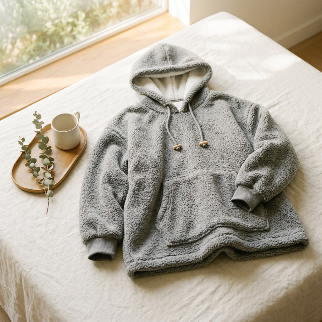 Bedsure Wearable Blanket Hoodie, Long Hooded Blanket Sweatshirt