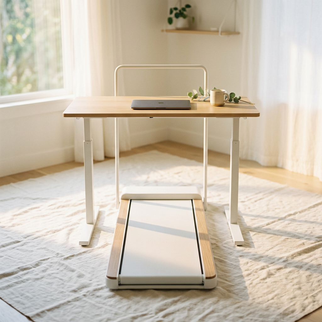 Lifepro Compact Walking Pad Treadmill with Removable Desk Station